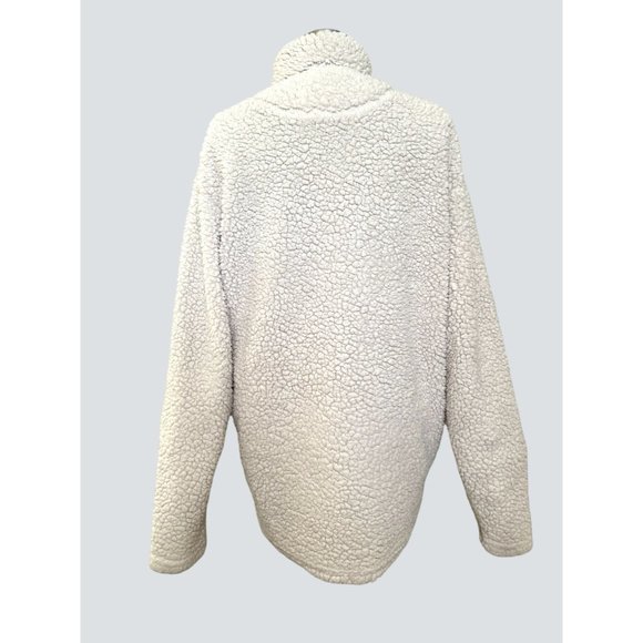 Southern Marsh Women's Medium Beige Fleece Pullover Quarter Zipper - Picture 5 of 8
